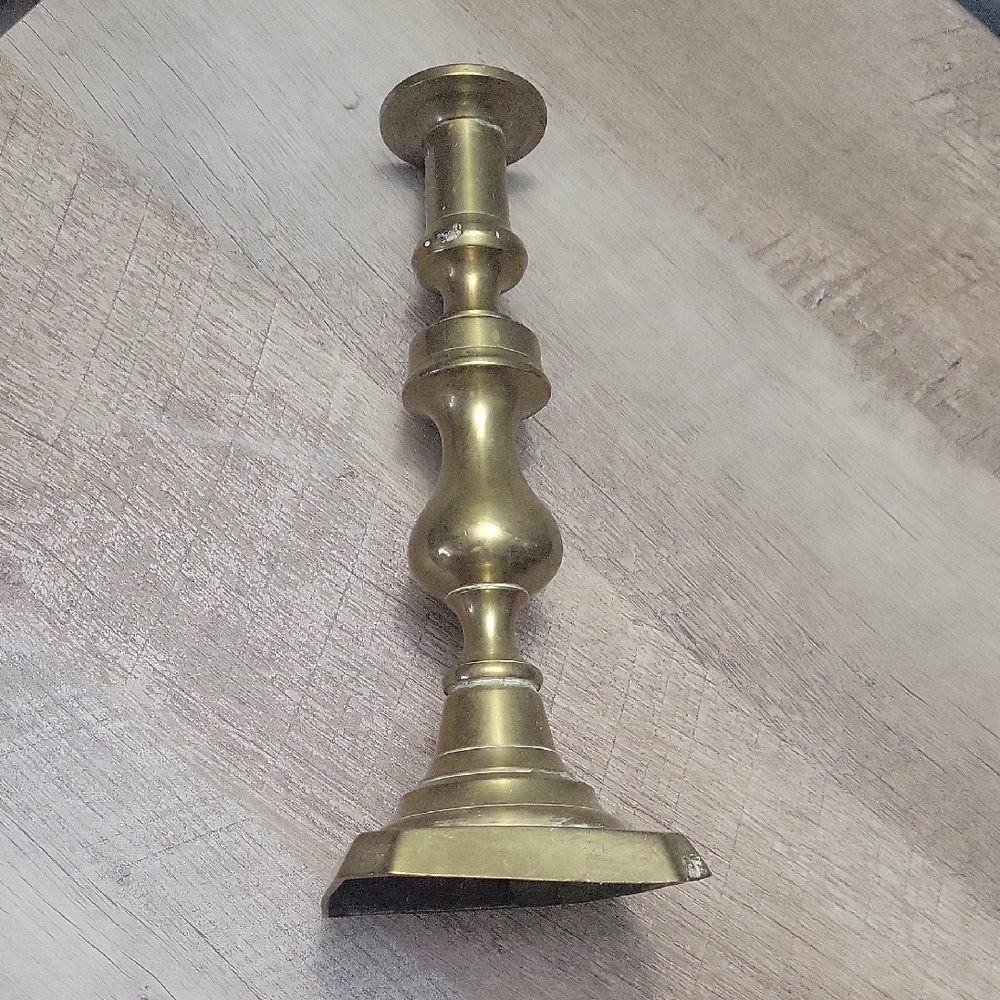 Tall Brass Candlestick Holder